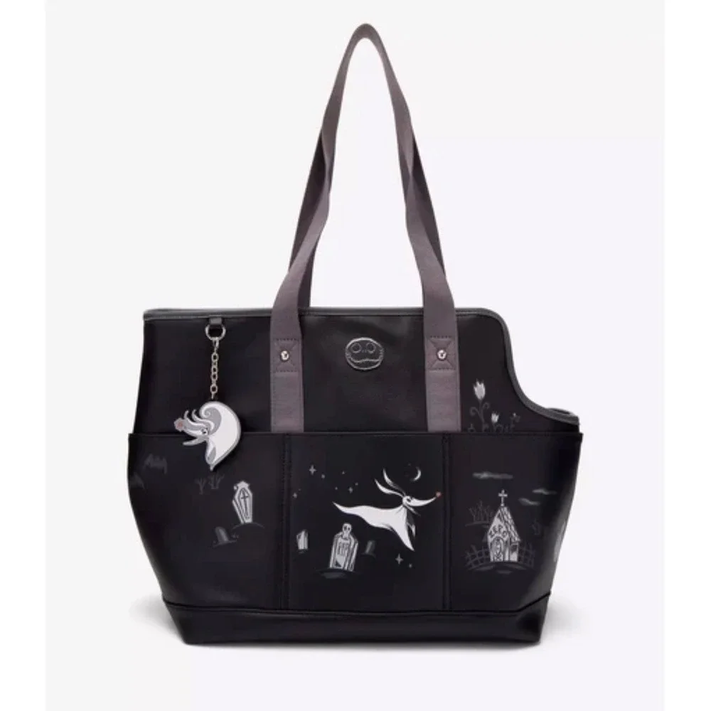 Disney BoxLunch Nightmare Before Christmas Zero Pet Carrier Bag Black Tote NEW